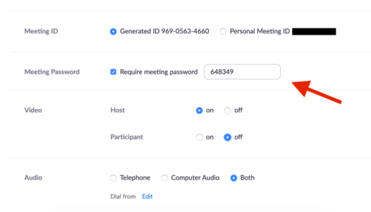 zoom join a meeting with password