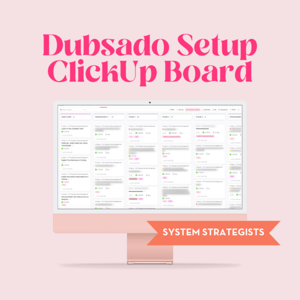 Dubsado Setup ClickUp Board Project Tracker