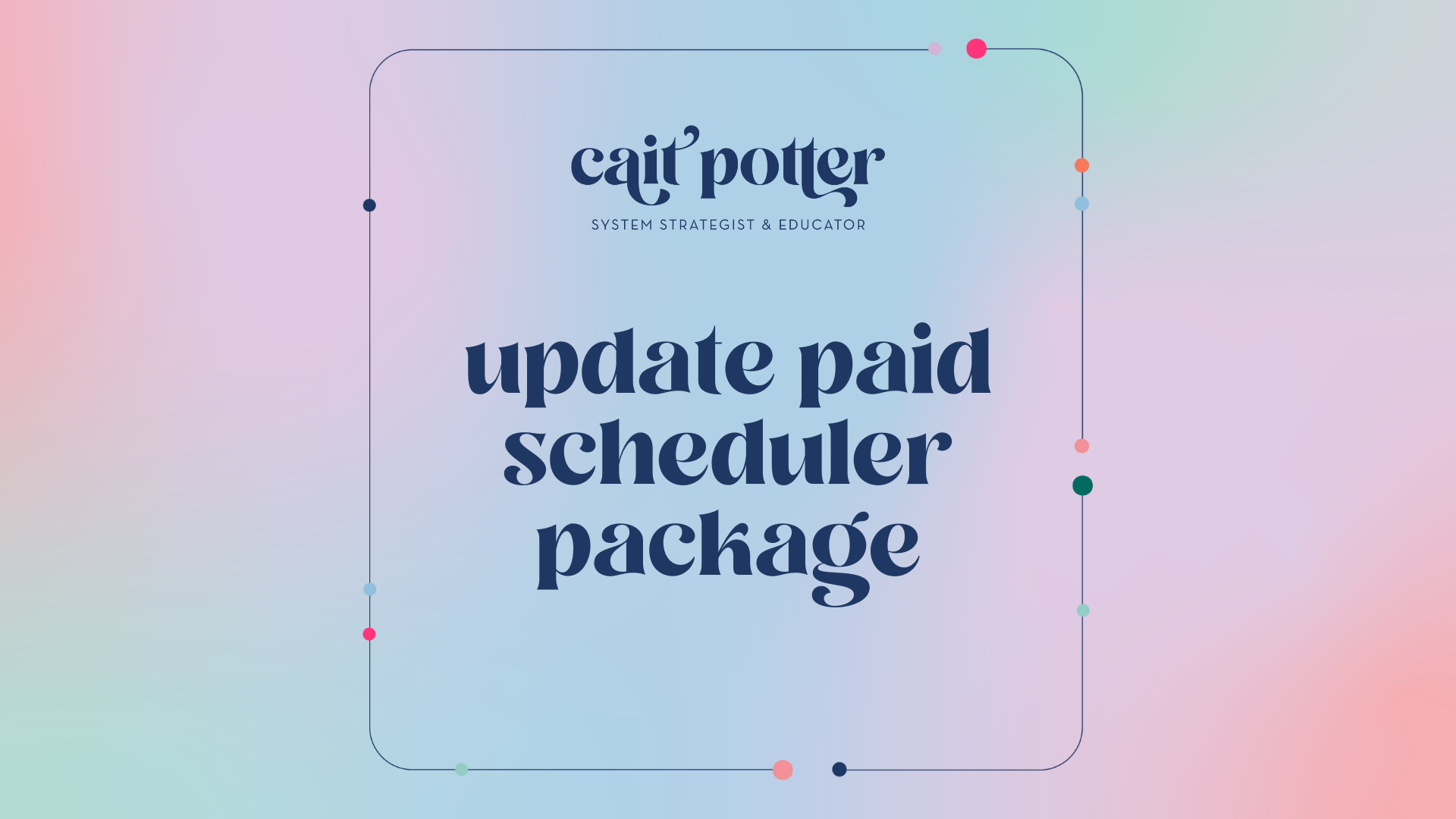 update paid scheduler package