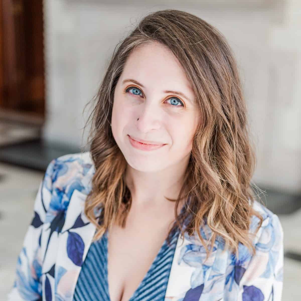 Cait Potter in a floral blazer