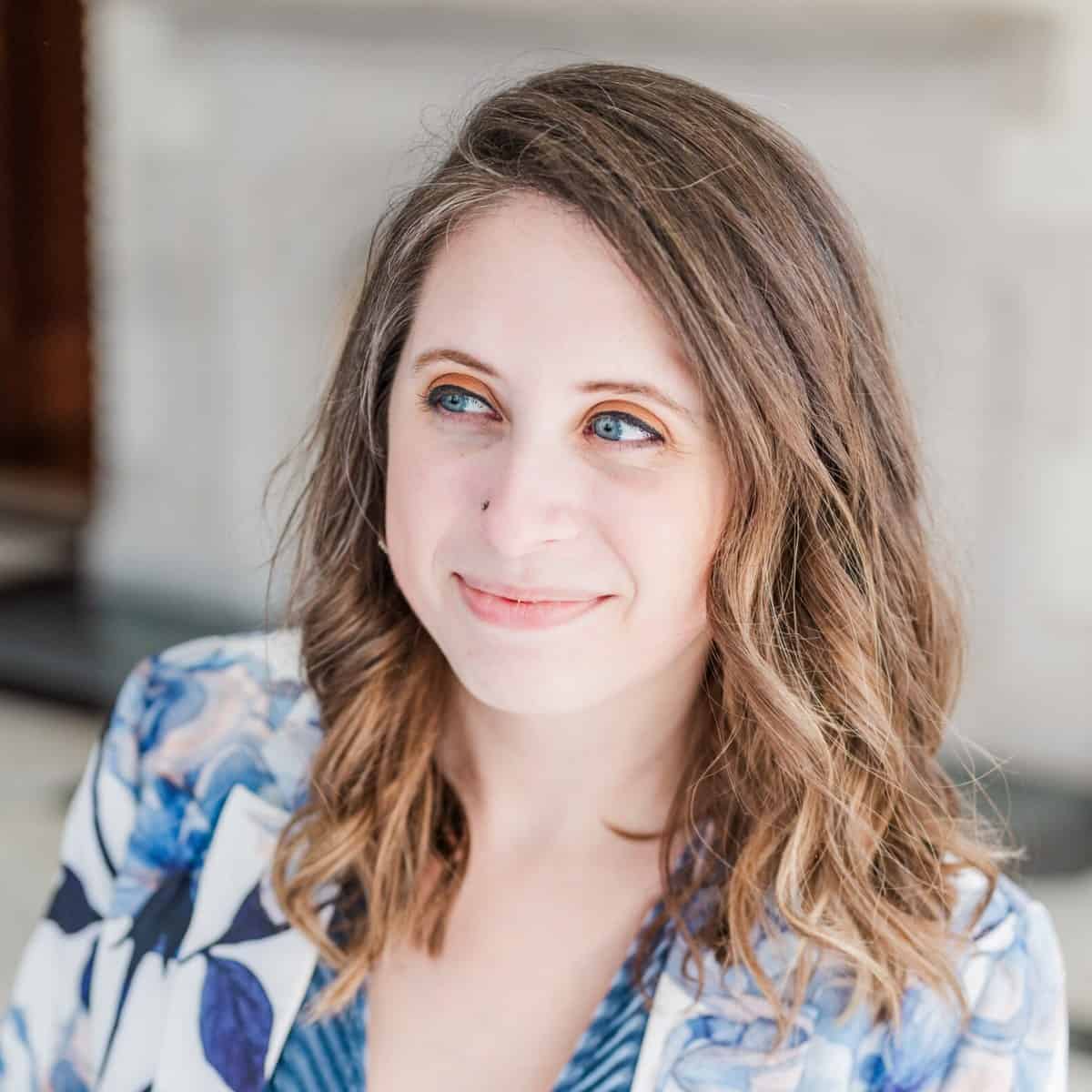 Cait Potter in a floral blazer
