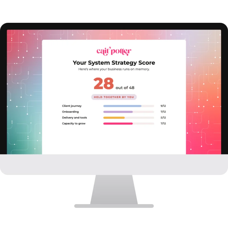 Sample System Strategy Scorecard result on a desktop screen