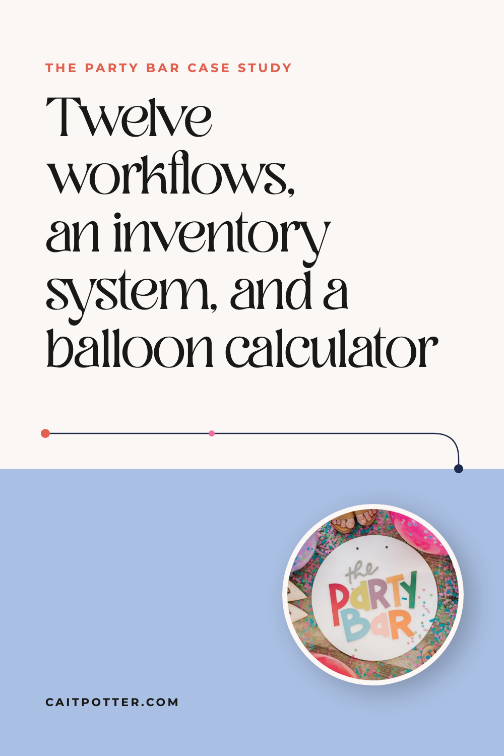 The Party Bar: twelve workflows, an inventory system, and a balloon calculator | Cait Potter case study